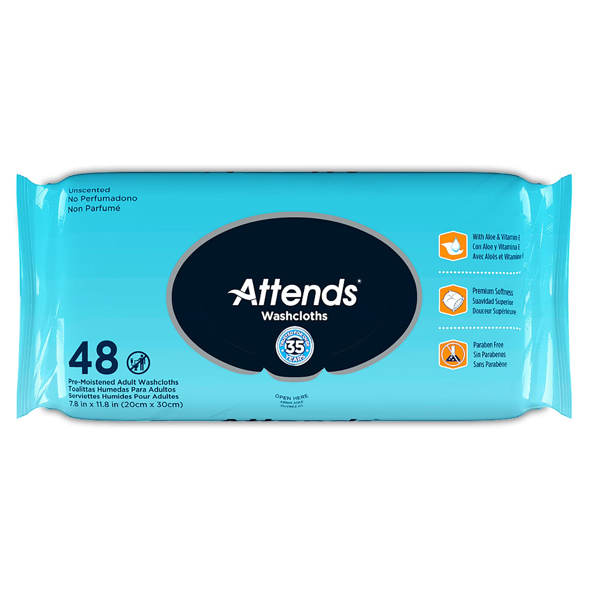 Attends Adult Washcloths