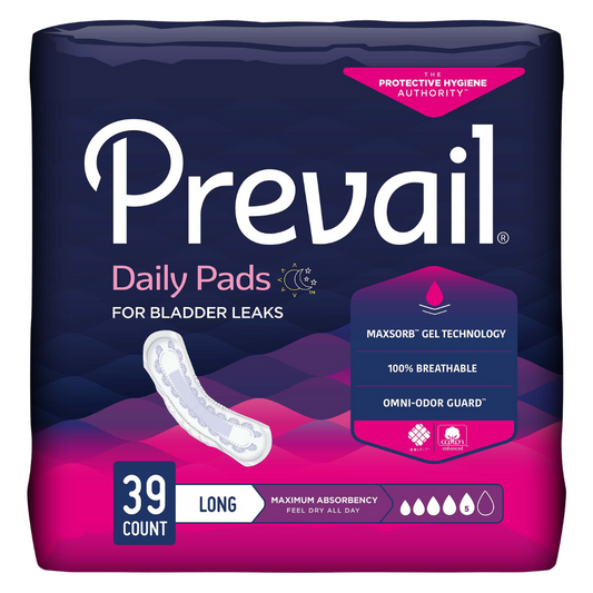 Prevail® Maximum Long Bladder Control Pads - 13"