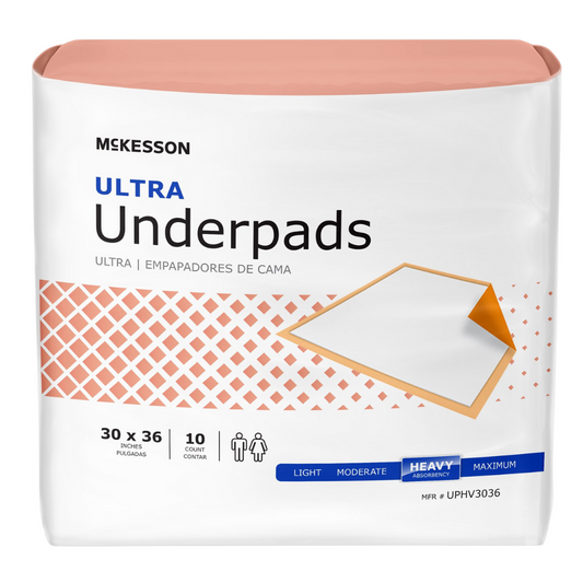 McKesson Disposable 30 X 36 Underpads - Heavy Absorbency